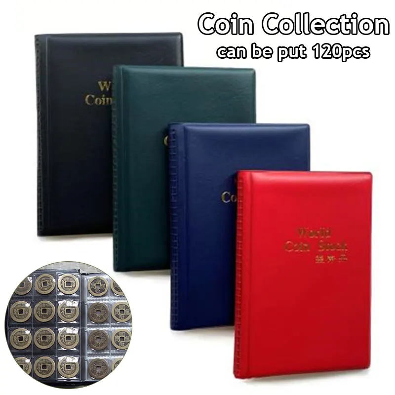 120 Pockets Money Book Coins Holder Collection Books Coin Storage Album Classic Practical Storage Album Pocket Large Size