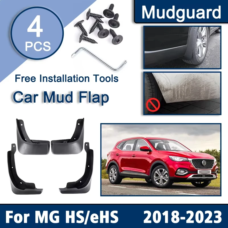 4 шт. автомобильные брызговики для MG HS eHS 2022 2023 аксессуары 2018 ~ брызговик передние и