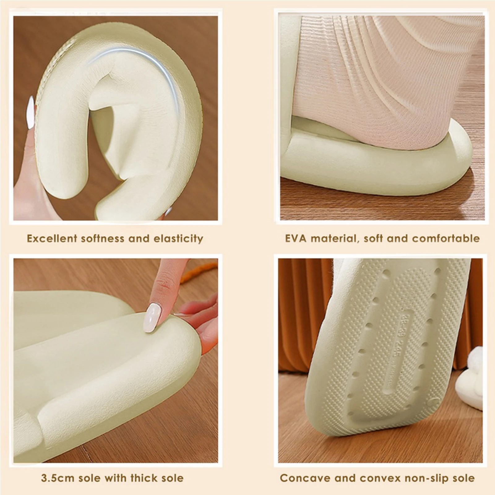 Cute Cloud Home Pillow Slides Summer Men EVA Soft House Slippers Beach Women Shower Shoes Indoor Flip Flops Colorful Sandals