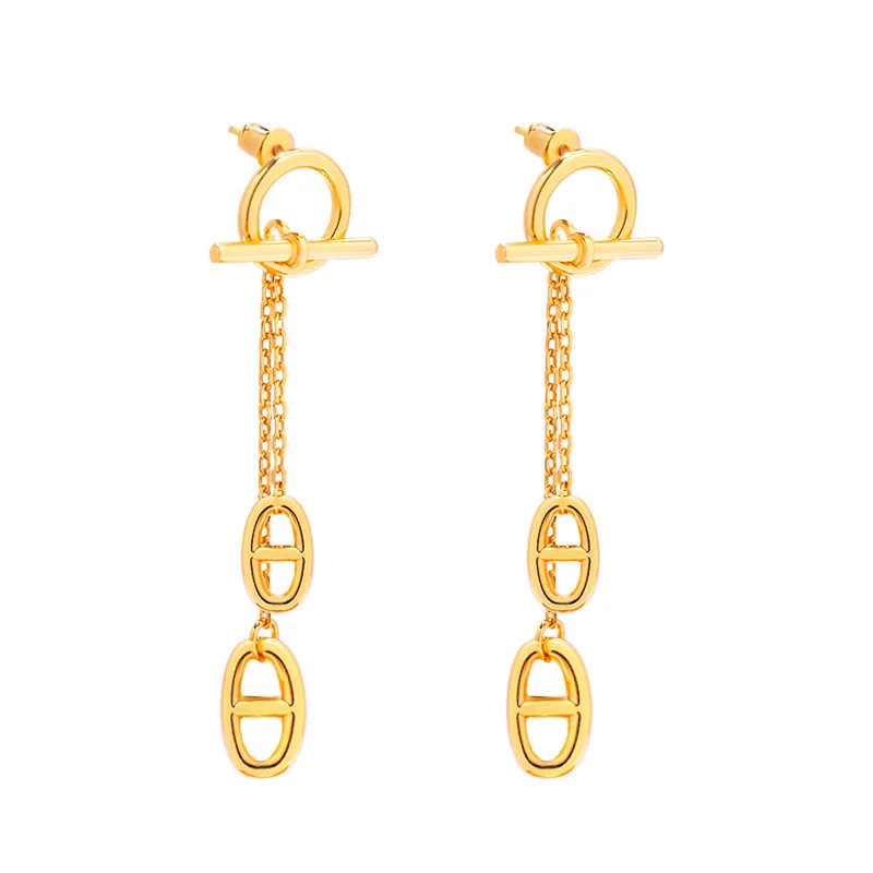 

Fashion Stud Earrings Gold Plated Jewelry Simple Elegant Glossy Pig Nose Earrings Gifts for Lovers