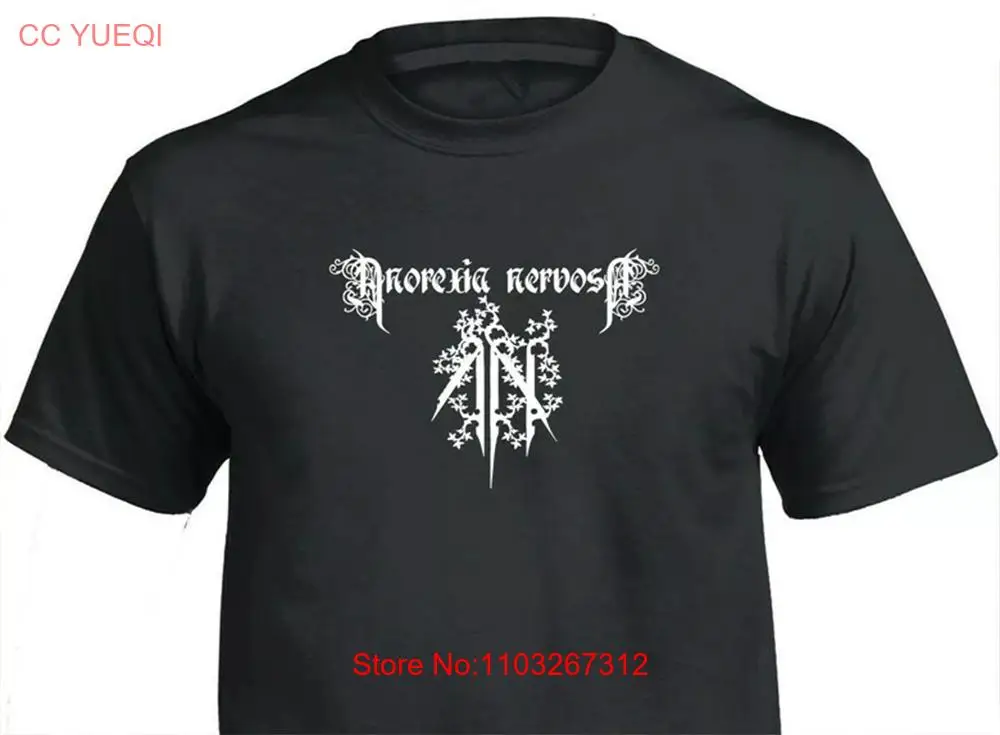 Черная футболка с коротким рукавом Anorexia nersa NL3149