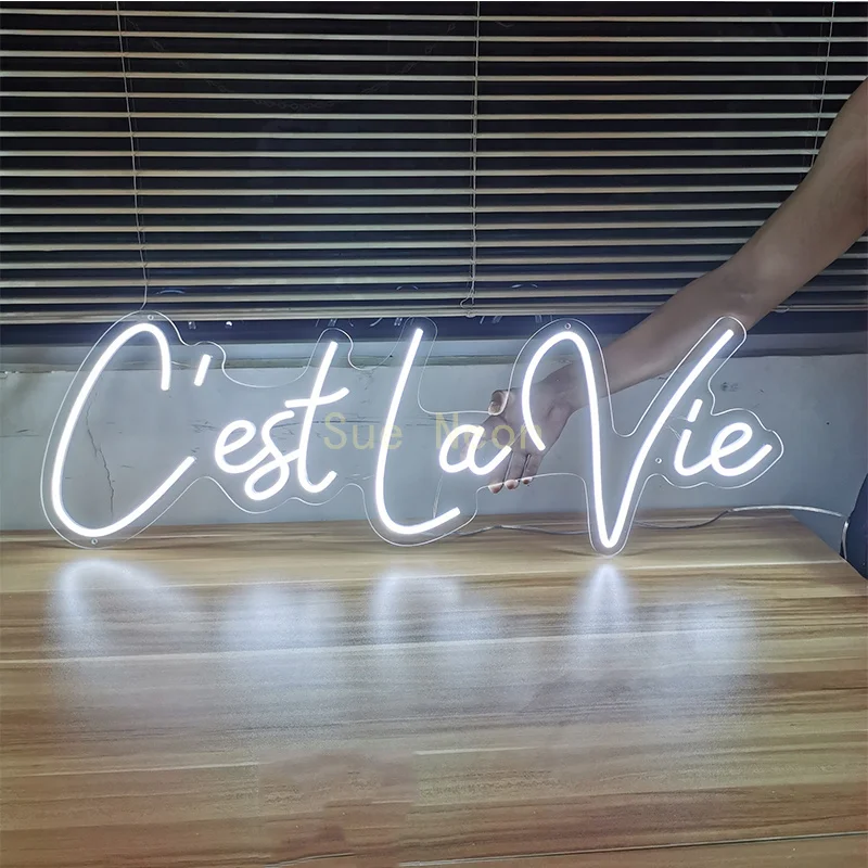 

Custom C'est La Vie Neon Sign Flex Led Neon Light Sign Led Text Custom Party Wedding Led Neon Sign Home Room Decoration