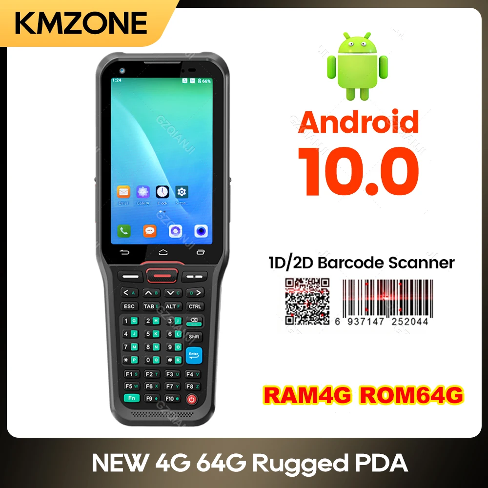 

Android Rugged PDA Handheld Terminal RAM 4G ROM 64G 2D Barcode Scanner Reader Data Collector Bluetooth Warehouse Management PDA