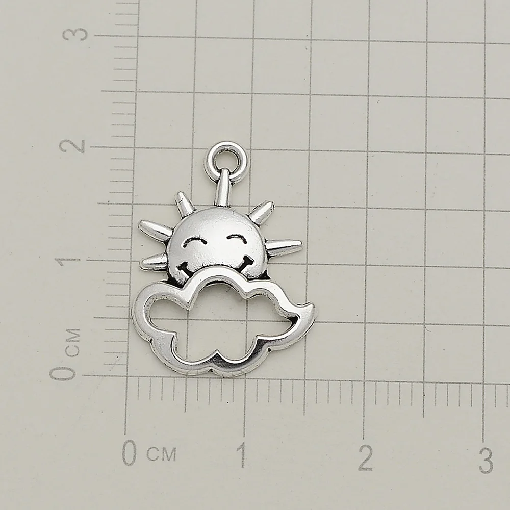 30 шт./лот-16x20 мм подвески в виде солнечного облака прозрачные погодные для