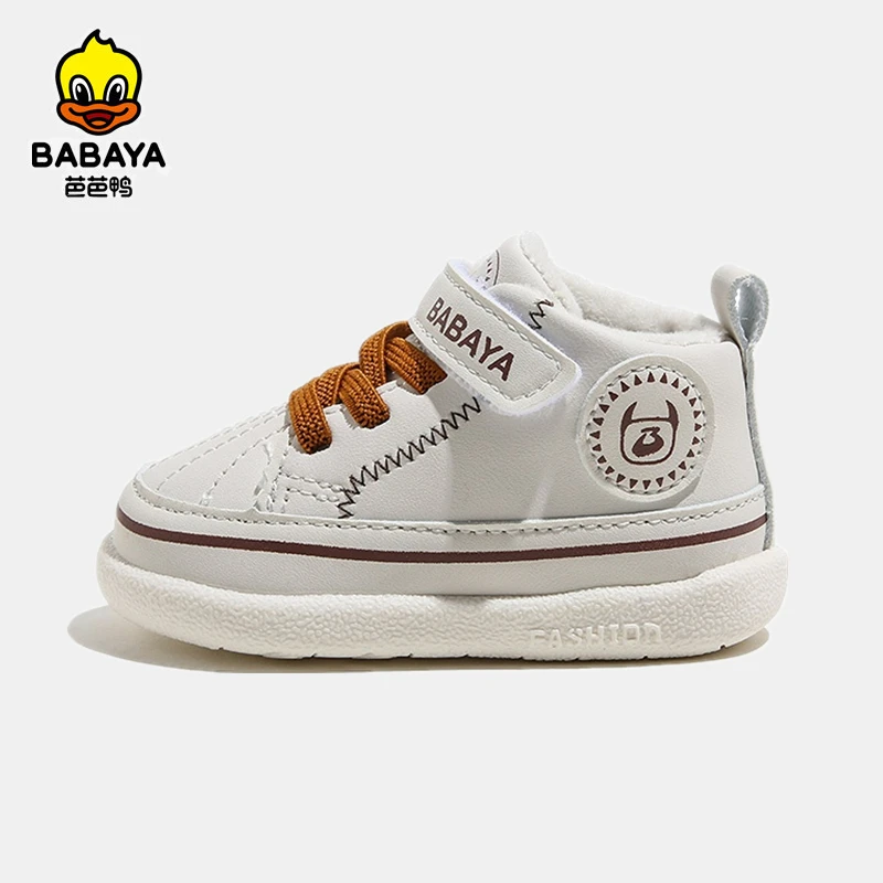 2023 Babaya Baby Walking Shoes for Girls Cotton Shoes Winter 2022 New Soft Soled Baby Boy Shoes for Children Non-slip Warm Plush