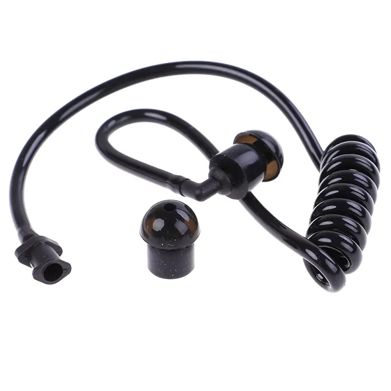 

Black Spring Air Tube Replacement Walkie Talkie Earphone Coil Acoustic Air Tube Earplug Replacement For Radio Earpiece Headset