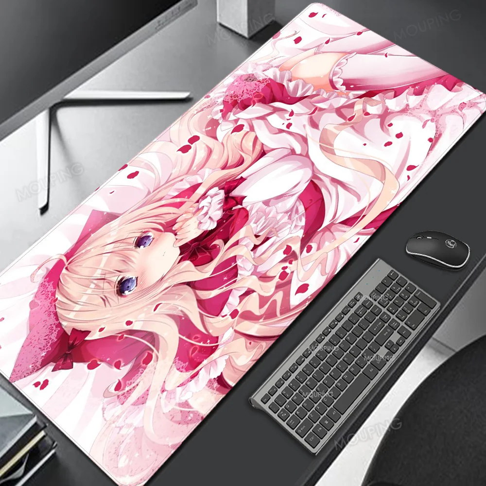 

Large Mouse Pad 900x400 Keyboard Pad Big Size Computer Mouse Pad Anime Carpet Cartoon Pink Gaming Mousepad Computer Desk Mat