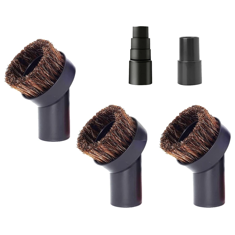 

Round Horsehair Vacuum Dust Brush Spare Parts Compatible With Most Vacuum Cleaners With 1 1/4 Inch Or 1 3/8 Inch Hose