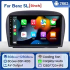 Fellostar 9 ''Android 11 8 + 128G автомобильный навигатор плеер для Benz SL R230 SL350 SL500 SL55 SL600 SL65 2001-2007 беспроводной Carplay BT