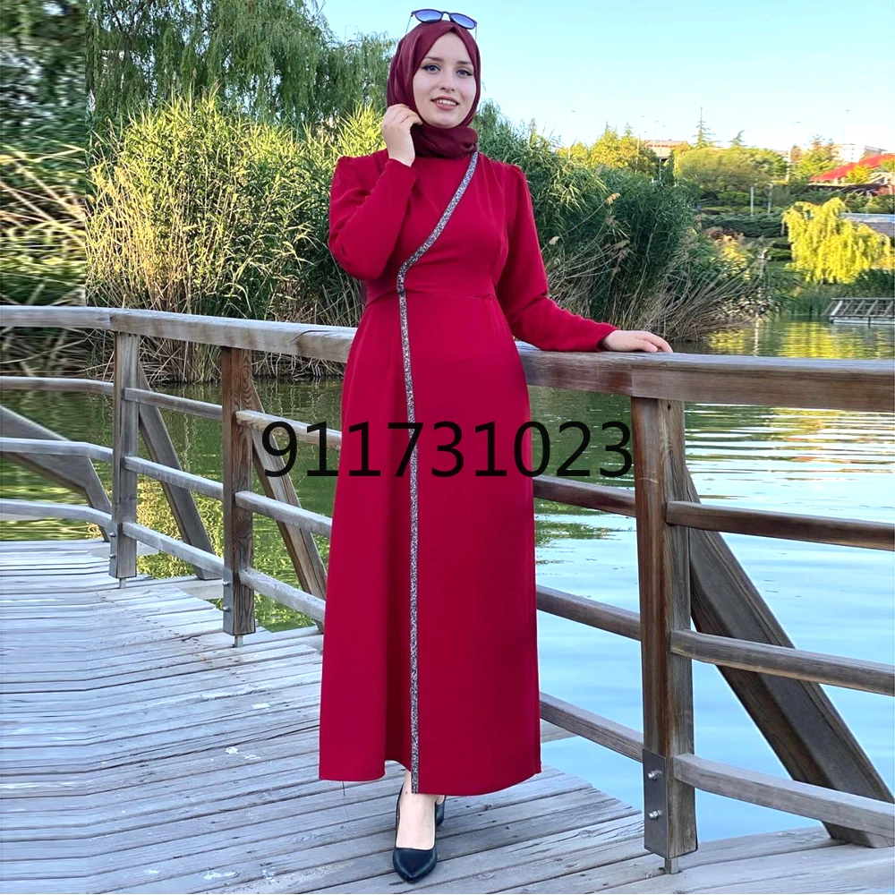 Eid Mubarak Modest Dress Dubai Boubou Abayas For Women Muslim Fashion Moroccan Caftan Islamic Clothing Robe Africaine Femme