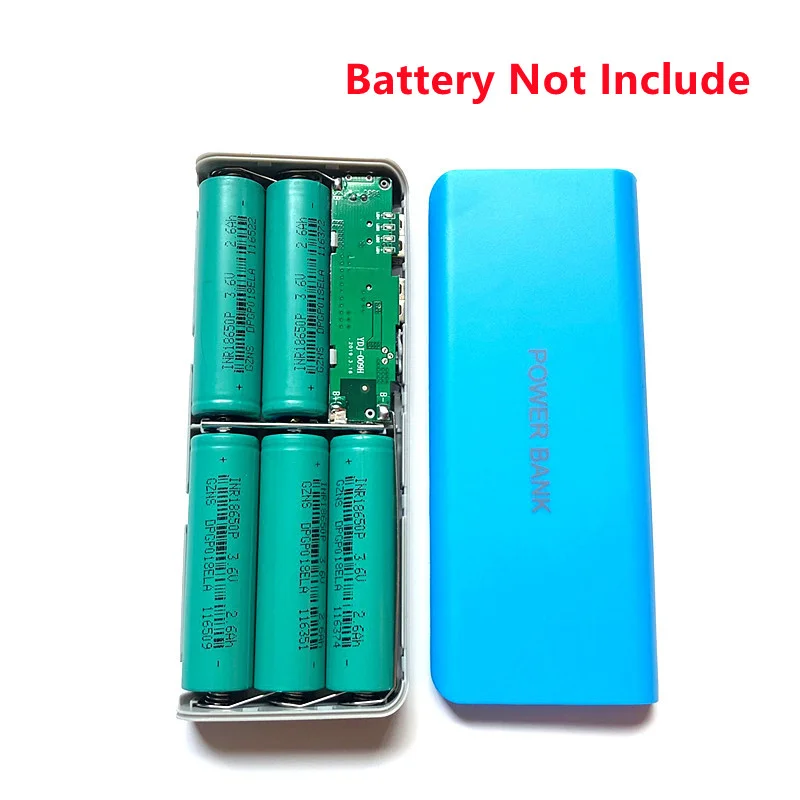 

New Power Bank Case 18650 Battery Mobile Power Supply Kit Spring Welding-free Charging Treasure DIY Shell