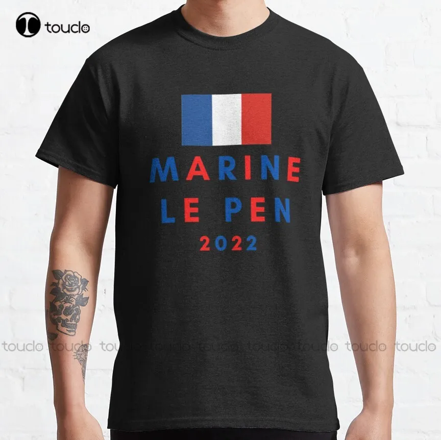 Marine Le Pen 2022 Classic T-Shirt Men Short Sleeve Shirts Custom Aldult Teen Unisex Digital Printing Tee Shirt Xs-5Xl New