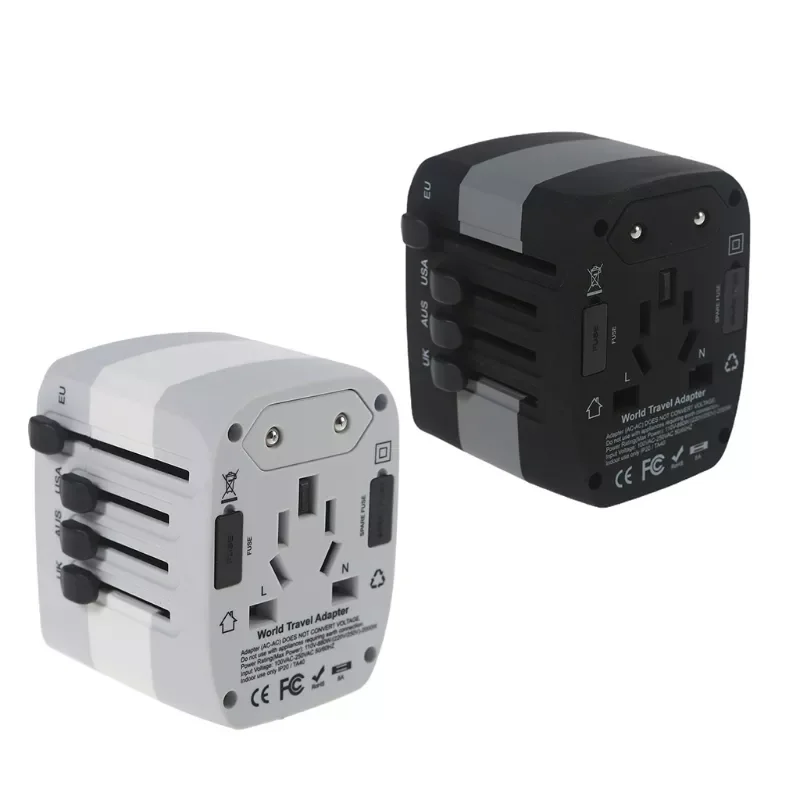 

63HD Travel Power Conversion Plug AC 110-250V Power Adapter Type-C USB Port Charger