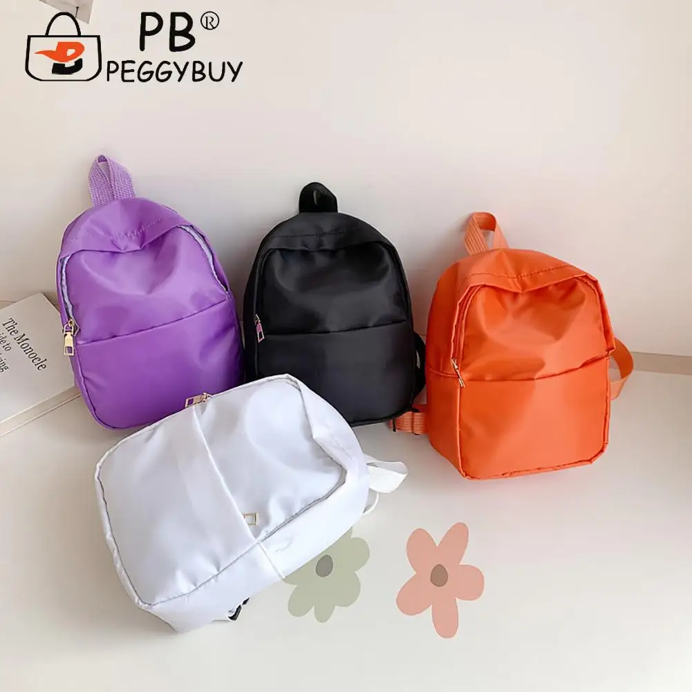 

Женский модный нейлоновый рюкзак, повседневный Универсальный однотонный школьный портфель для девочек-подростков и колледжа, портативные ...