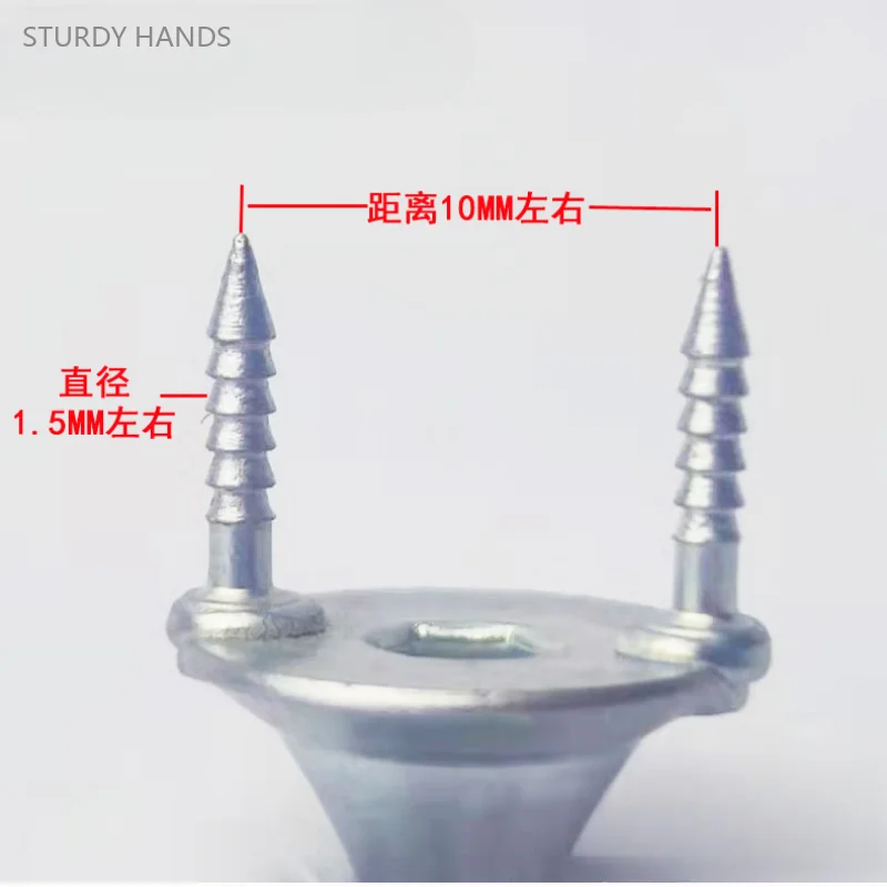 50 шт. безголовые двусторонние саморезы из цинкового сплава