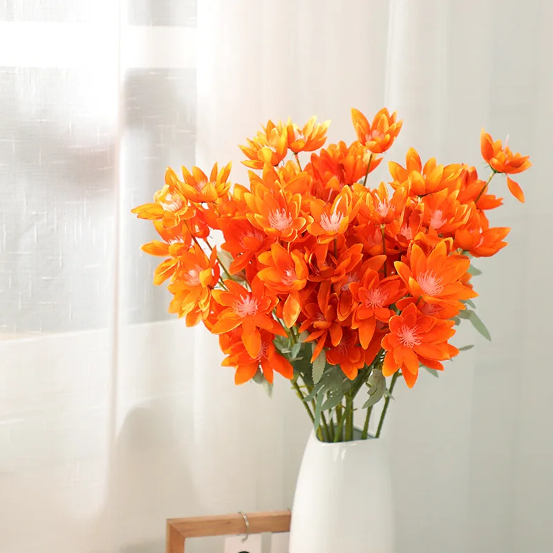 

Artificial Flower Plastic Flame Flower Azalea Fake Plant Wedding Home Garden Decoration Photography Props Household Products