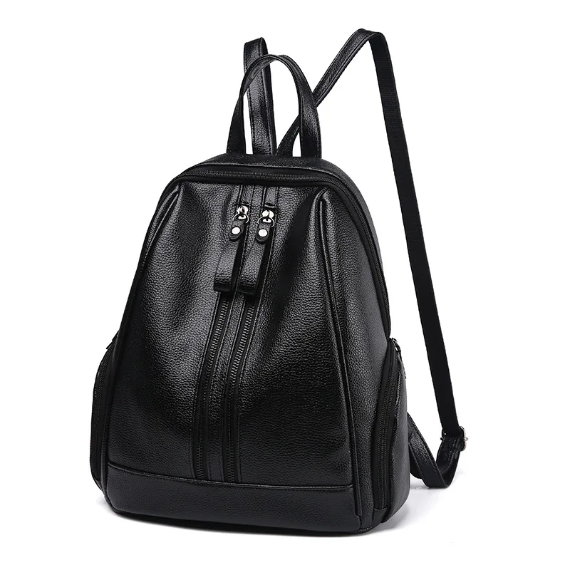 

TRAVEASY 2022 New Korean Style Student Bags Women Deep Color Anti-theft Print Design Outing Girls Travel Backpack Storage Bag
