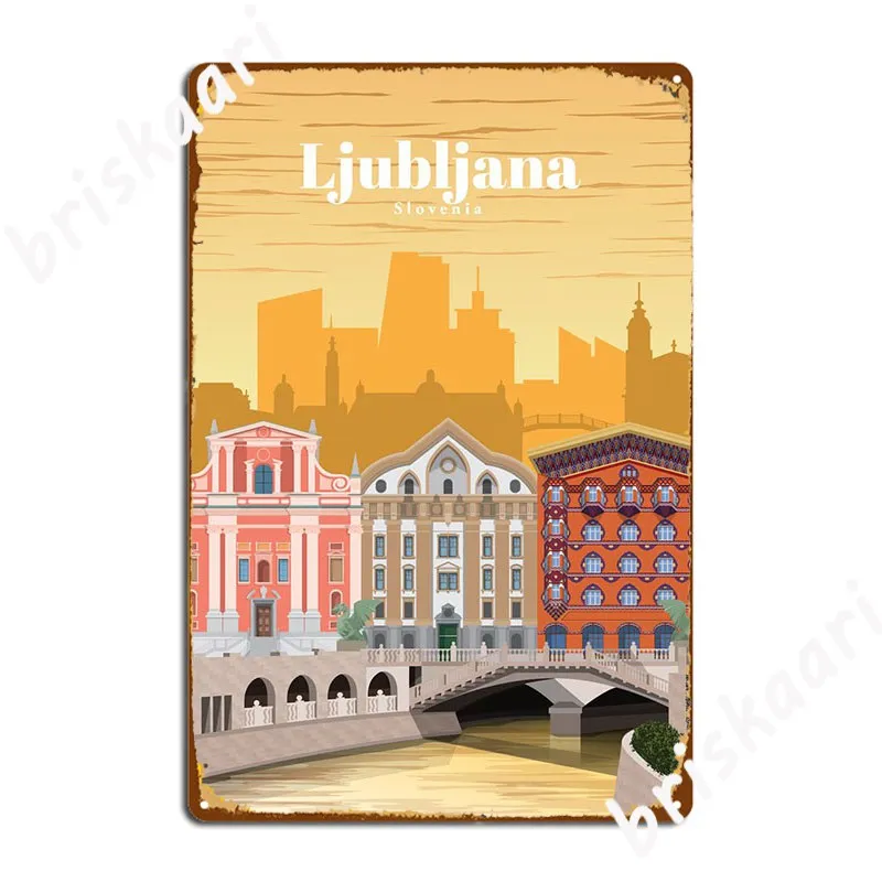 

Дорожный в Любляну металлический знак пещера паб гараж украшение настенная роспись Забавный оловянный знак плакат