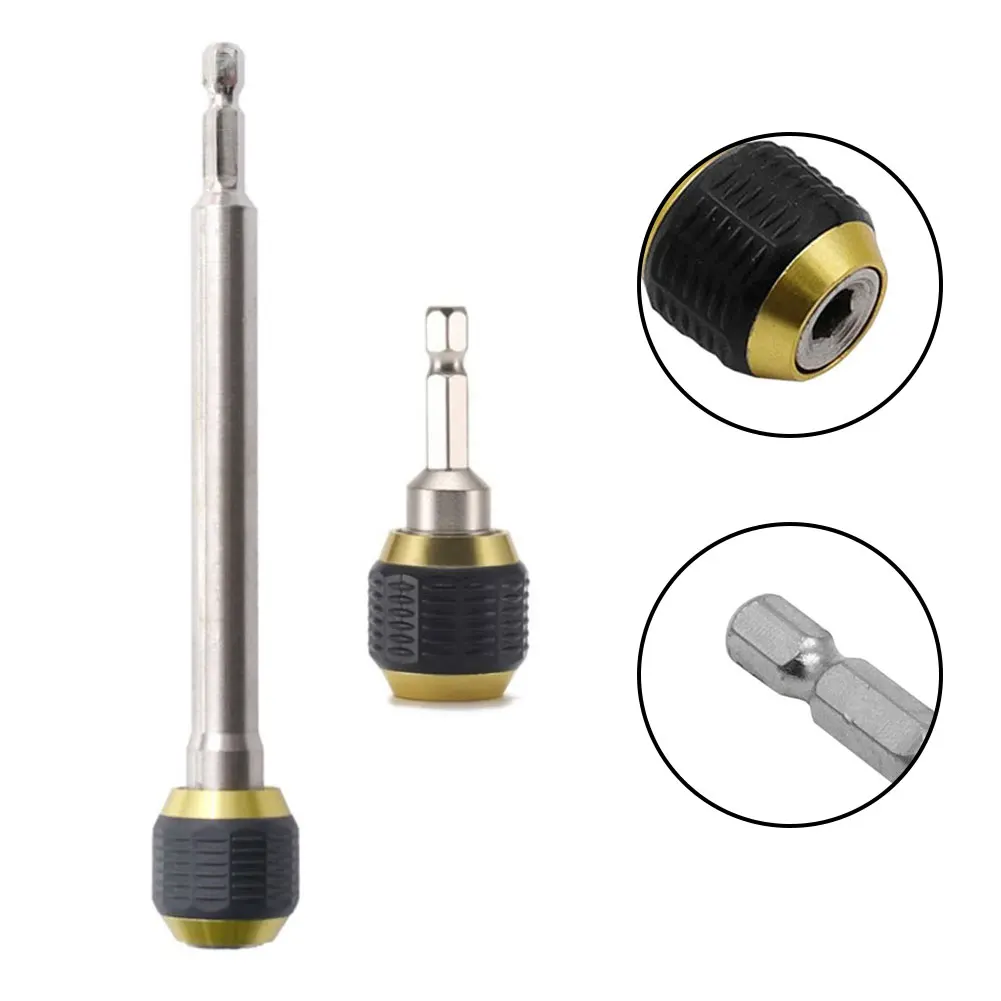 2PCS 60/150mm Keyless Drill Chuck Screwdriver Impact Driver Adapter Chuck Quick Change Adapter Converter Hex Shank  Adapter Tool