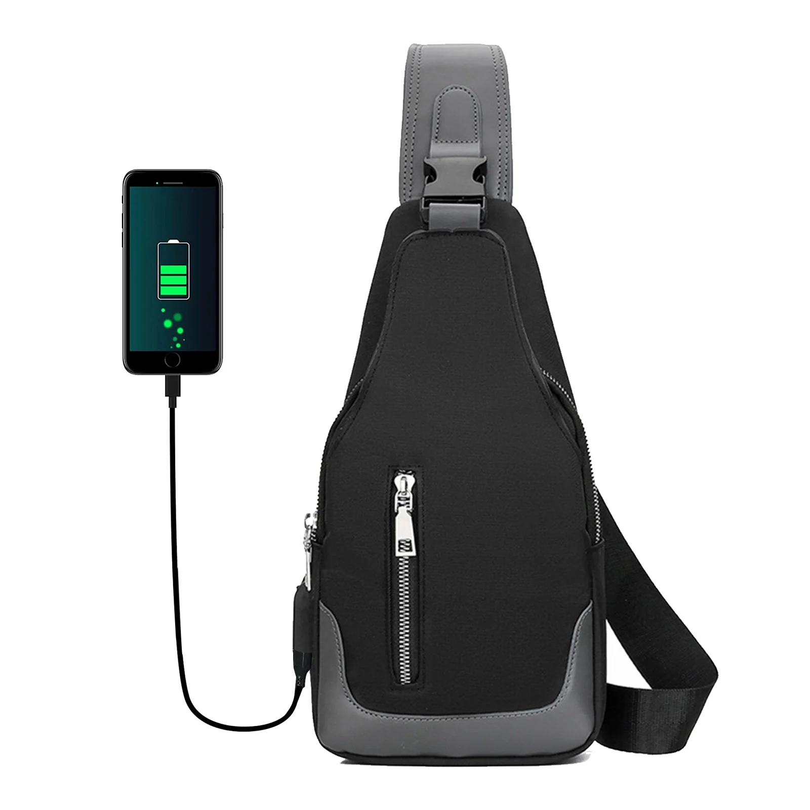 

Многофункциональная нагрудная Сумка-слинг, забавные сумки через плечо, рюкзак с USB-портом для зарядки для бега, велоспорта, кемпинга, отдыха
