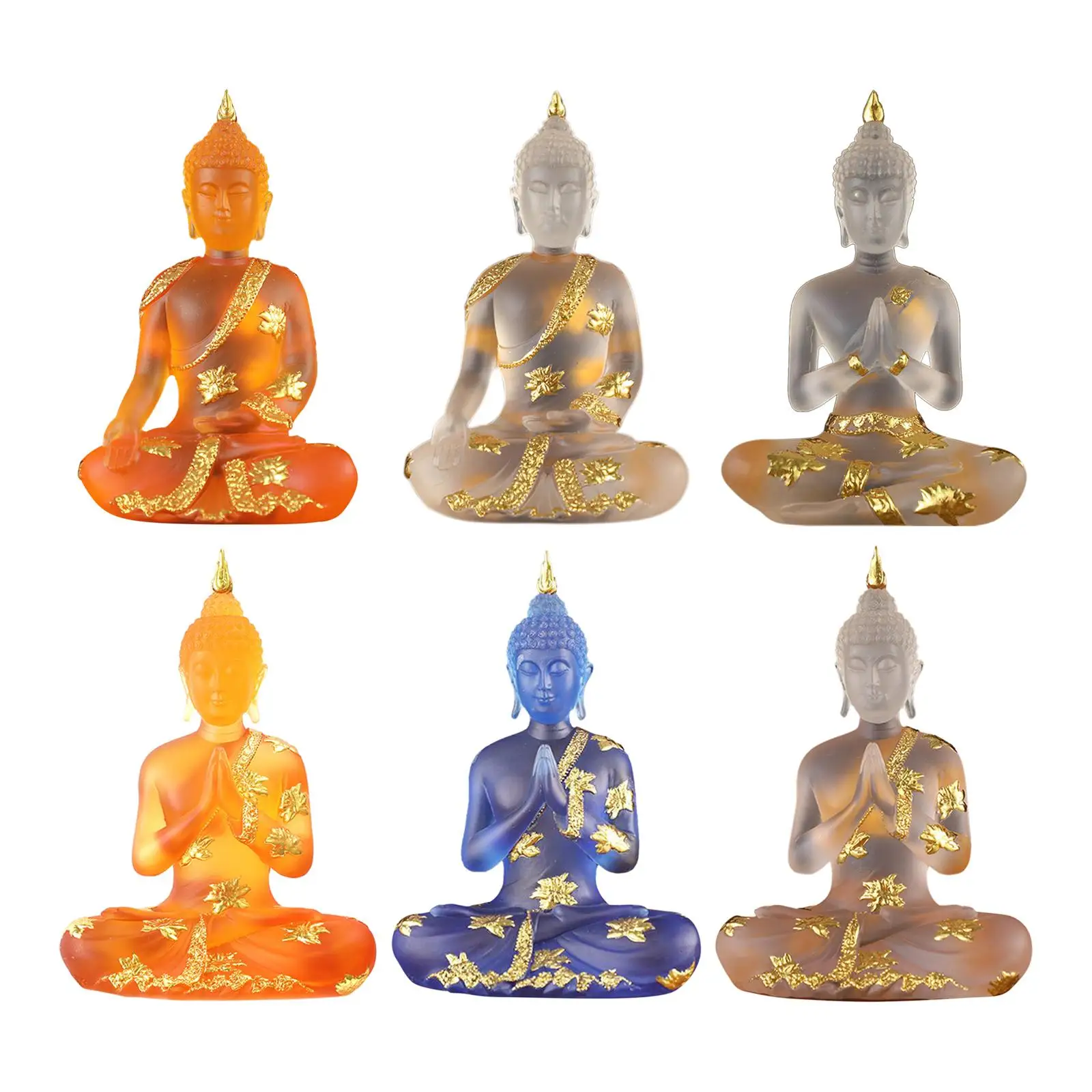

Buddha Sculpture Statue Meditating Thai Home Decor Ornament Collection