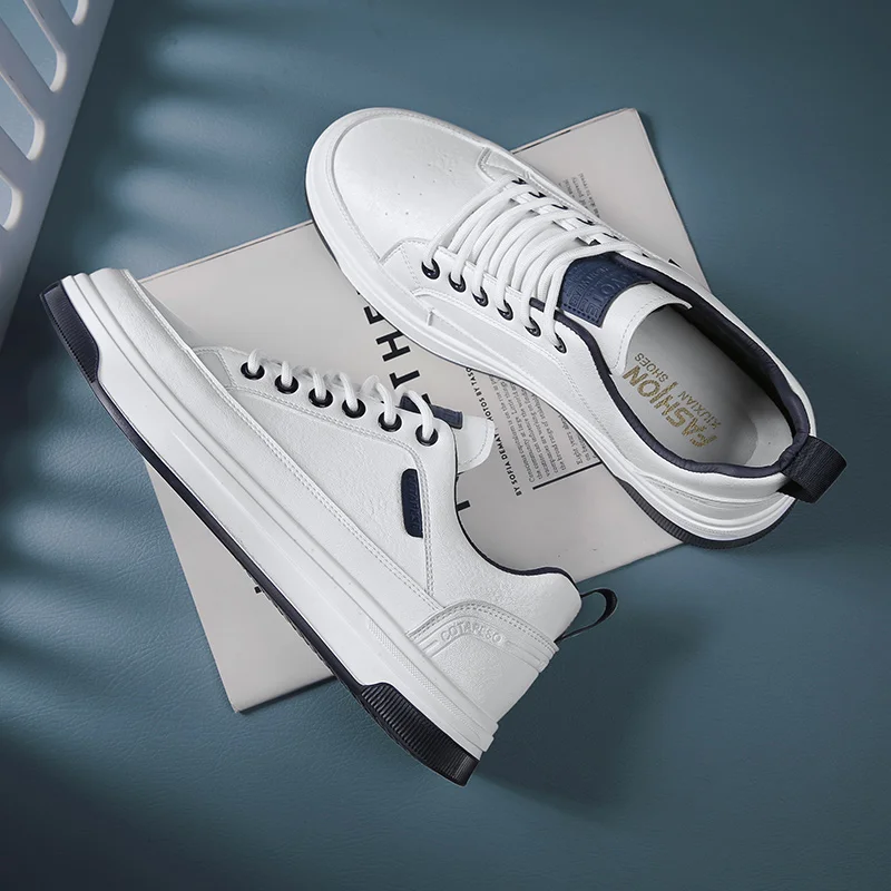 

2022 Spring New Mens Casual Shoes Fashion Retro Wear-resistant Non-slip Man Light Shoes Color Matching Comfortable Leather Shoes