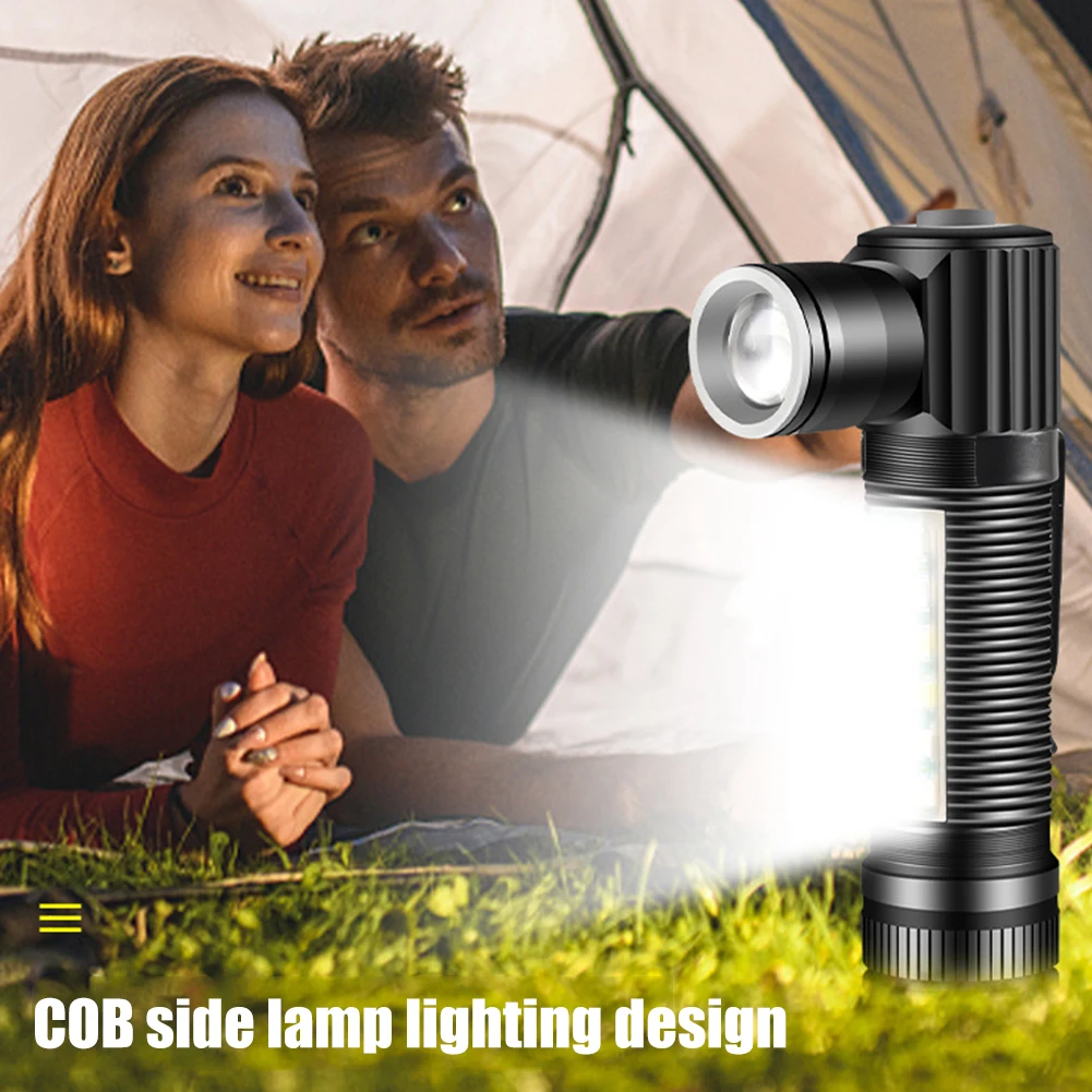 

Multifunctional Flashlight Telescopic Zoom LED Torch Light Rechargeable Daily Waterproof for Camping Hiking Emergency