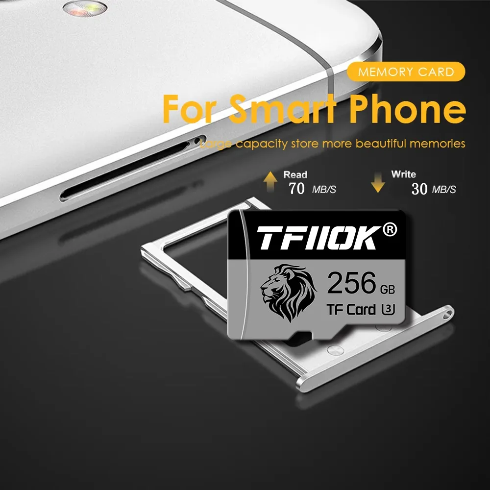 Мини-SD-карта 32 ГБ U1 C10 64 128 UHS-3 A2 Высокоскоростная Флэш-карта TF Micro SD Для Планшета