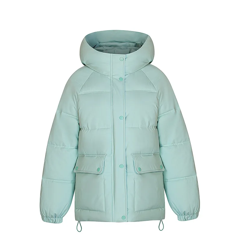 GRELLER New Winter Women Short Parkas Jackets Casual Thick Warm Hooded Coat Female Winter Outwear Basic Female Jacket Parkas