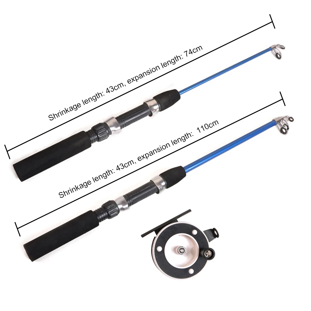 

1 шт. телескопическая мини-удочка для подледной рыбалки, портативная Удочка из углеродного волокна для ловли речной креветки и карпа, удочка...