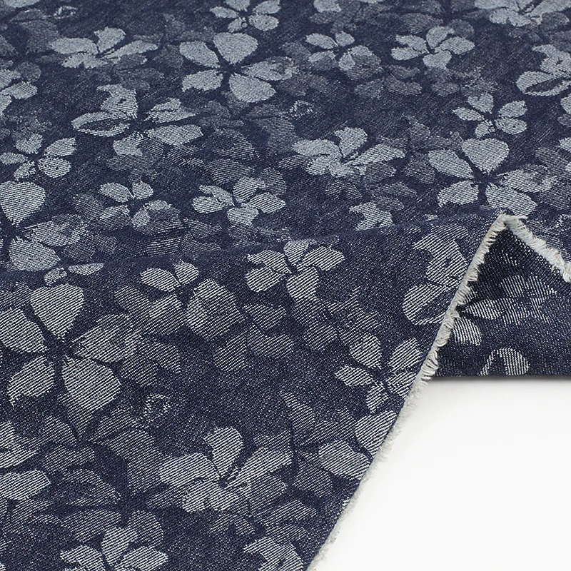 Хлопковая жаккардовая джинсовая ткань для шитья одежда юбки брюки платье шитье