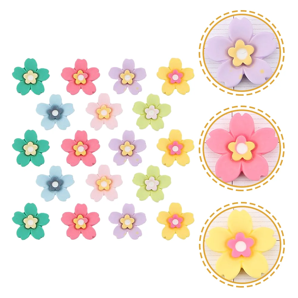 

30 шт. подвески в виде цветов с плоской задней стороной, мини заколки в виде цветов, полимерные поделки, цветочные кабошоны, Гавайские Цветочные бусины, Цветочный декор