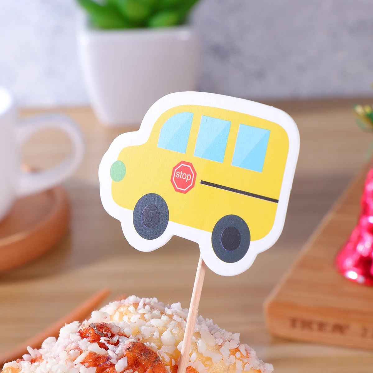 

School Backtopper Cupcake Cake Decorations Party Toppers Dayinsertwelcome Decoration First Decor Dessert Suppliesteacher Sign