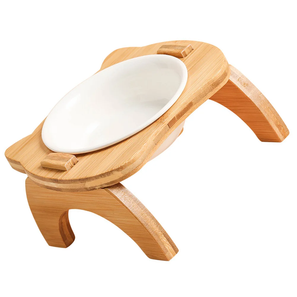 

Non-slip Pet Cat Bowl Cats Ceramic Raised Adjustable Food Bowls Ceramics Feeding