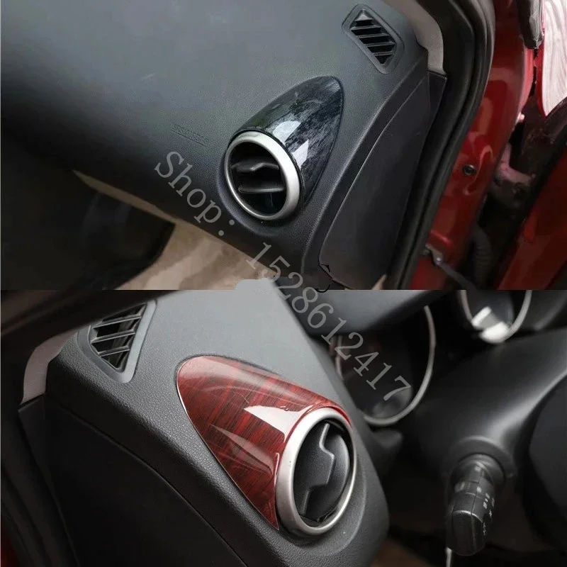 

For Nissan Qashqai J10 2008-2015 2PCS ABS Carbon fiber Front Side Air Conditioning Vent Cover Trim Car Styling Accessories