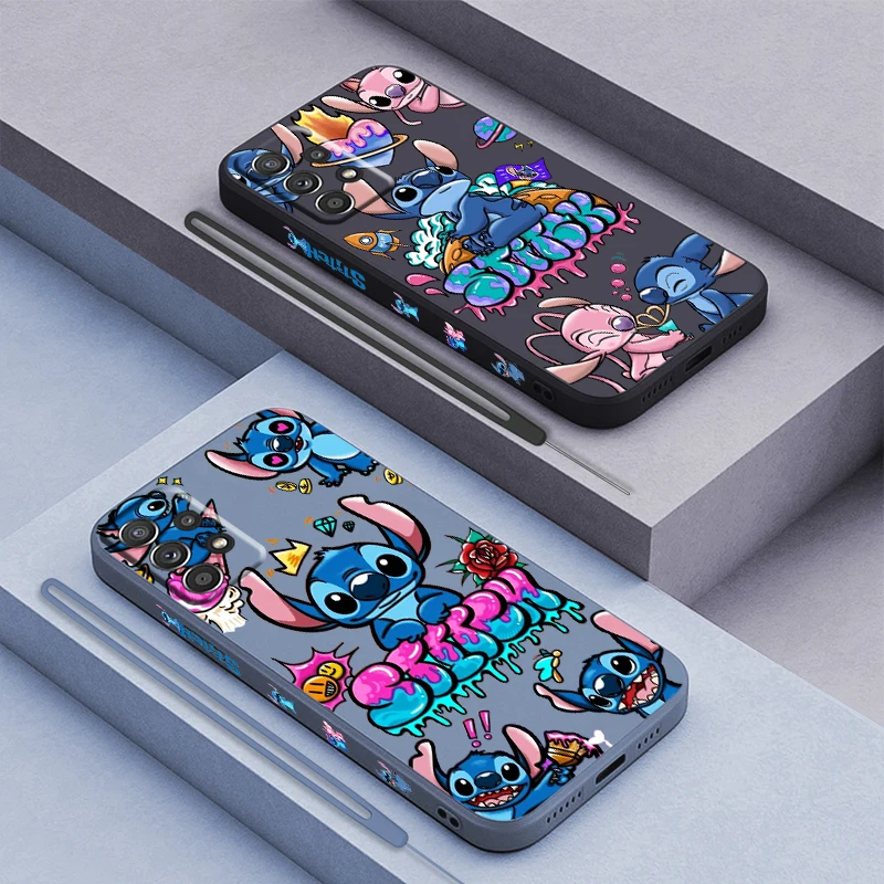 Стич аниме милое искусство для Samsung Galaxy A73 A54 A34 A53 A33 A52 A32 A22 A71 A51 A21S 4G искусственный