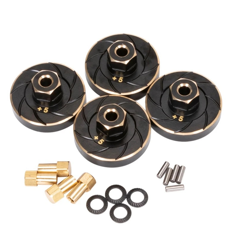 Brass Extended Wheel Hub Adapter +5Mm Axle Counter Weight For Axial SCX24 Gladiator JLU Bronco Deadbolt C10 Upgrades