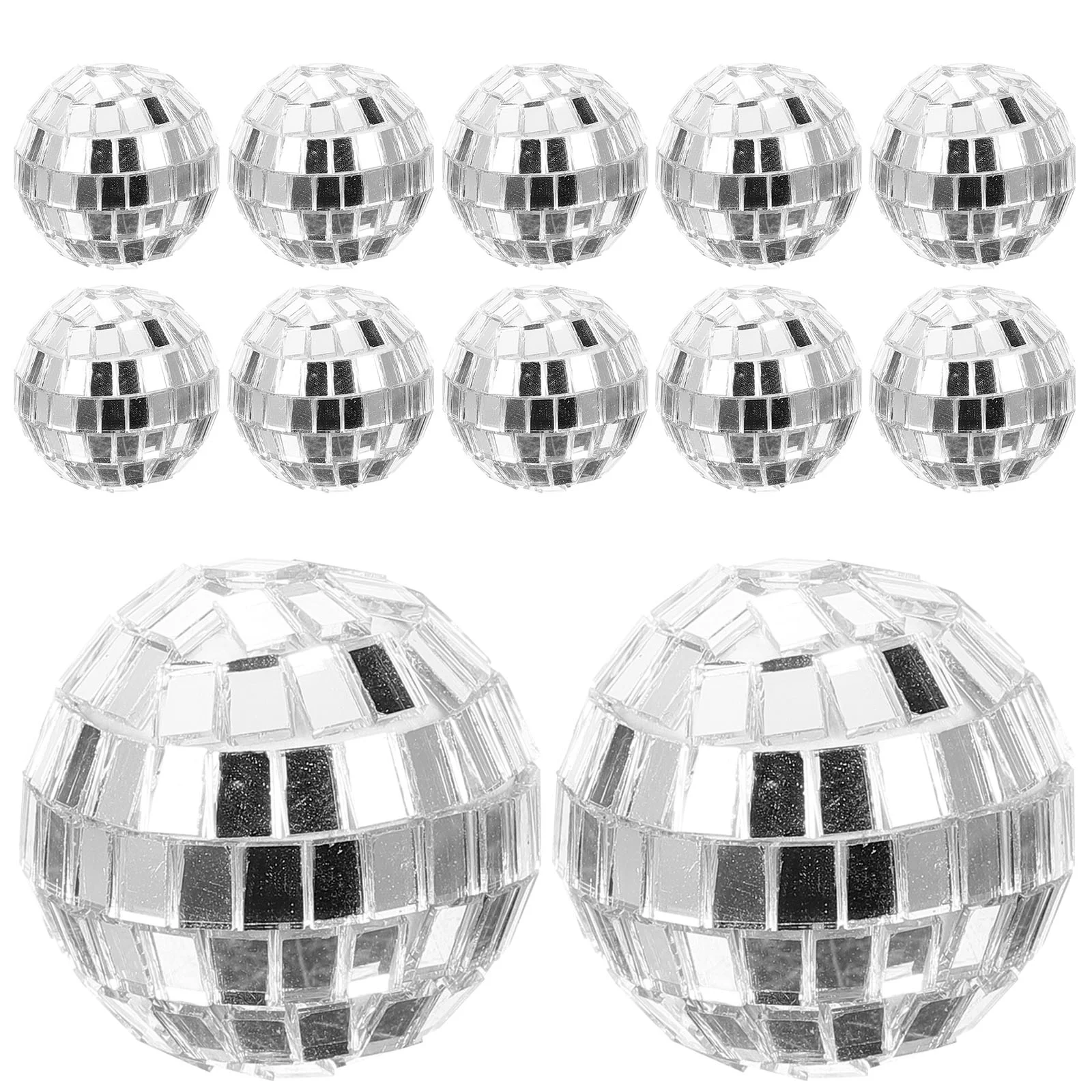

12 pcs Disco Party Decorations Mirror Disco Balls Hanging Disco Balls Glass Reflective Disco Balls