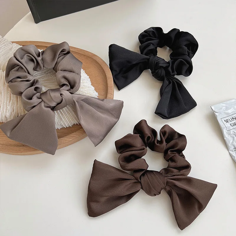 

2pc Cute Korean Kawai Bow Elegant Elasticity Hair Ties Rings Rope Scrunchies for Women Girls Child Gift Hair Accessories