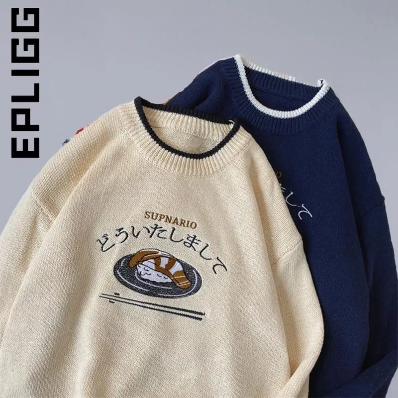 Epligg вязаный Модный женский свитер Шикарный дешевый джемпер 2022 тонкий с круглым