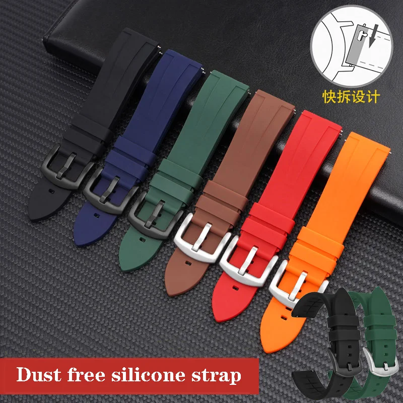 

22mm strap for Tissot Rolex Omega Seiko Casio strap waterproof silicone men's watch chain accessories