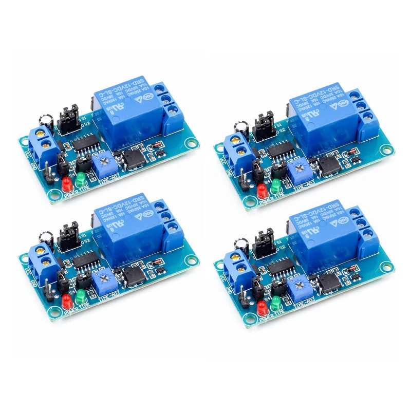 

4X 12V DC Delay Relay Delay Turn On / Delay Turn Off Switch Module With Timer