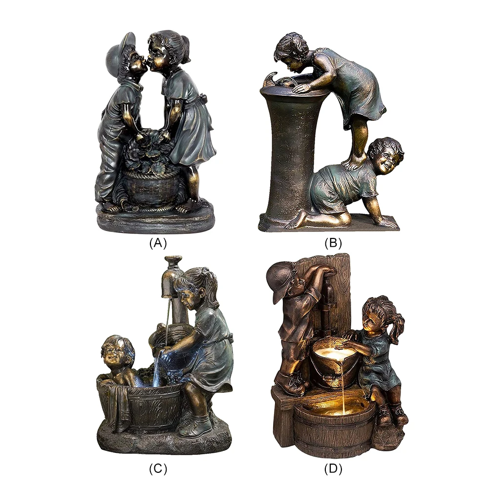 Полимерная креативная статуя маленький мультяшный персонаж полимерный мальчик