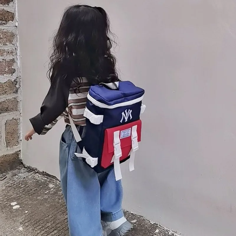 Children Kids Backpacks Primary School Student Bags For Boy And Girl Canvas Lightweight Neutral Fashion Travel Bag For An Outing