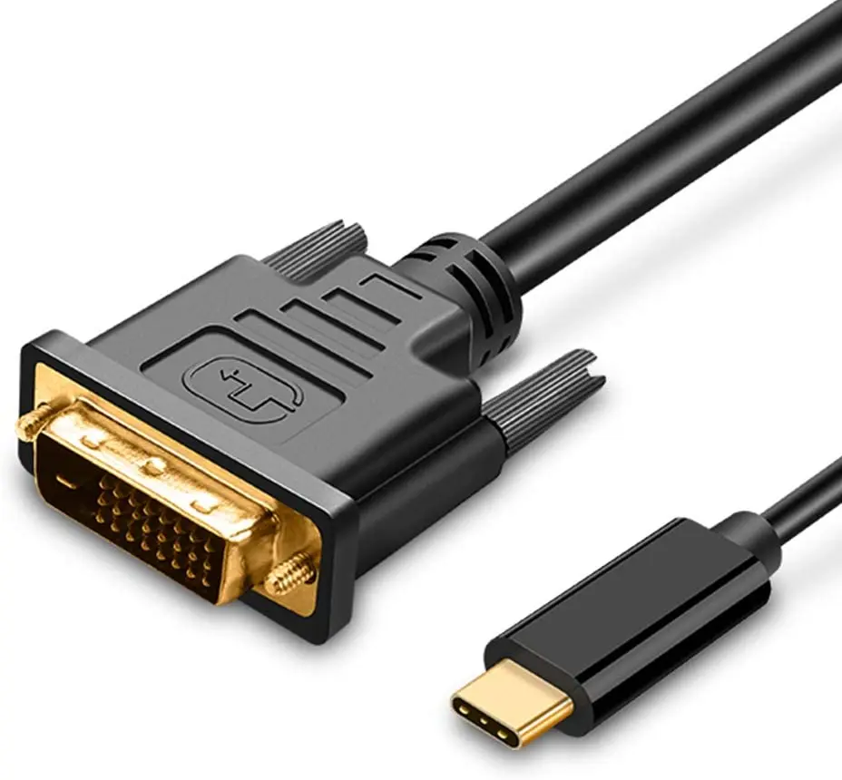 

2023 NEW Cabo USB C para DVI 4K a 30Hz 4FT USB Tipo-C para DVI Suporte masculino 2017-2020 MacBook Pro, Surface Book 2, XPS 13,