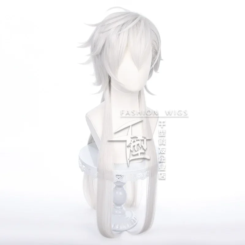 Парик VTuber Kuzuha Sanya Косплей Youtuber Длинные серебристо-белые термостойкие волосы +