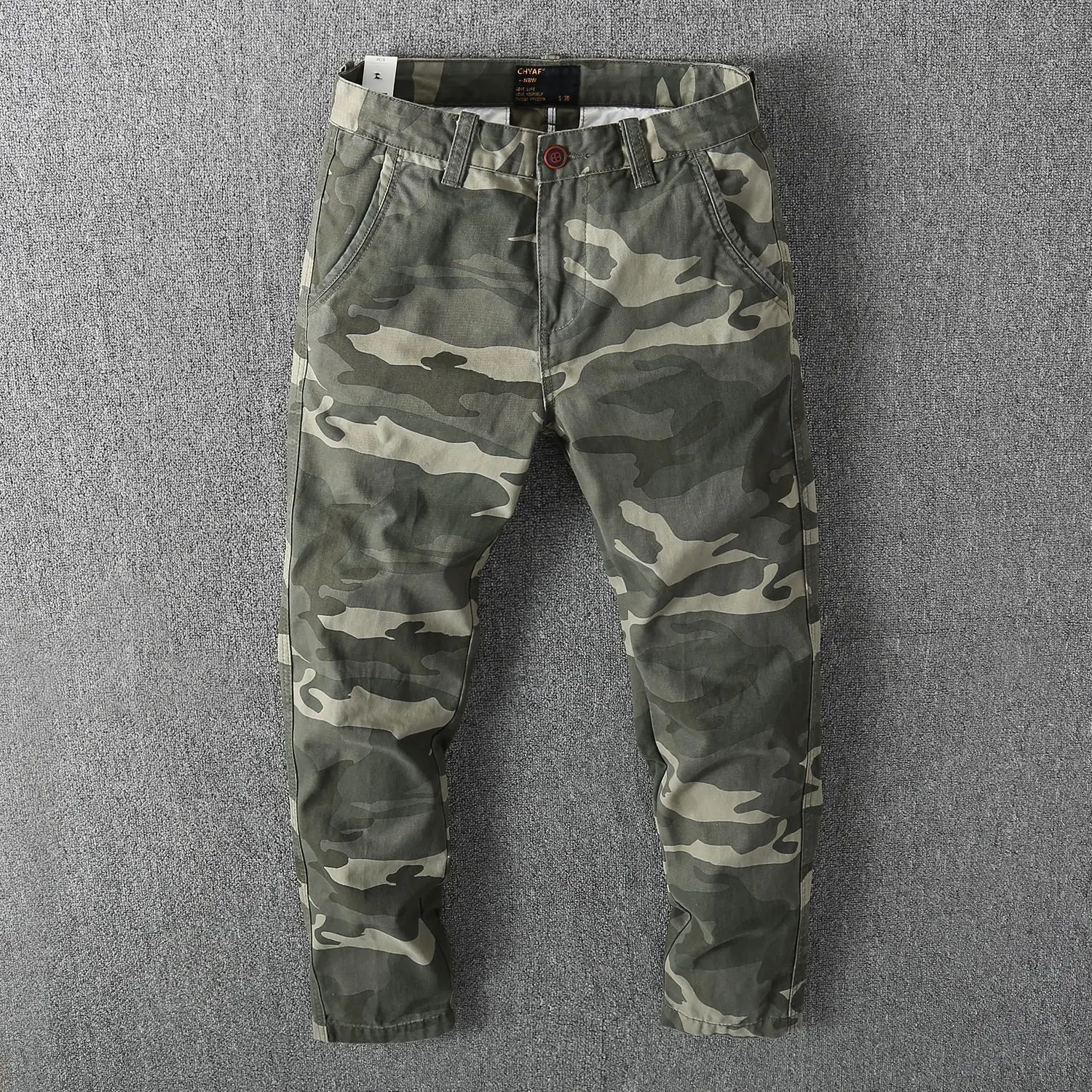 

2023 New Men's Spring/Autumn Casual Pants 100% Cotton Tactical Camouflage Pants Fashion Full Trousers Working Cargo Pants