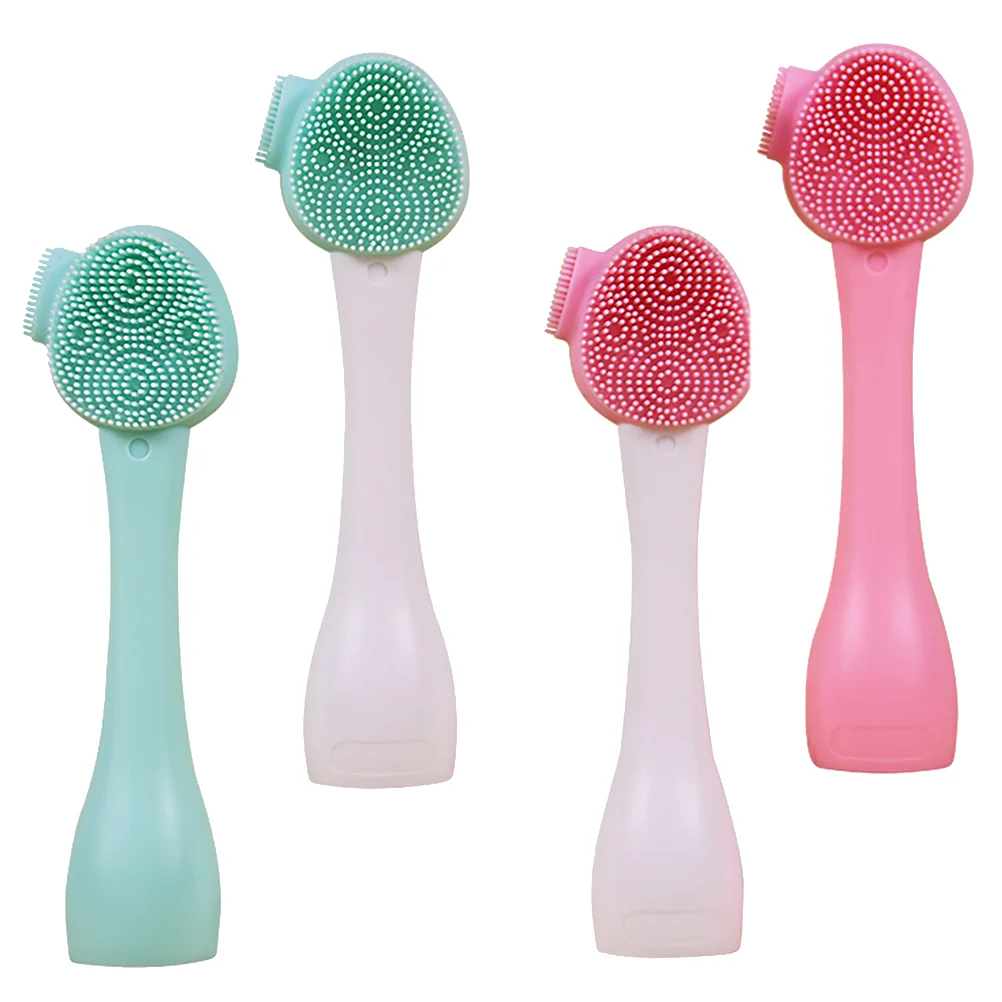 Silicone Facial Cleansing Brush for Deep Skin Cleaning and Blackhead Removal with Soft Bristles and Manual Operation