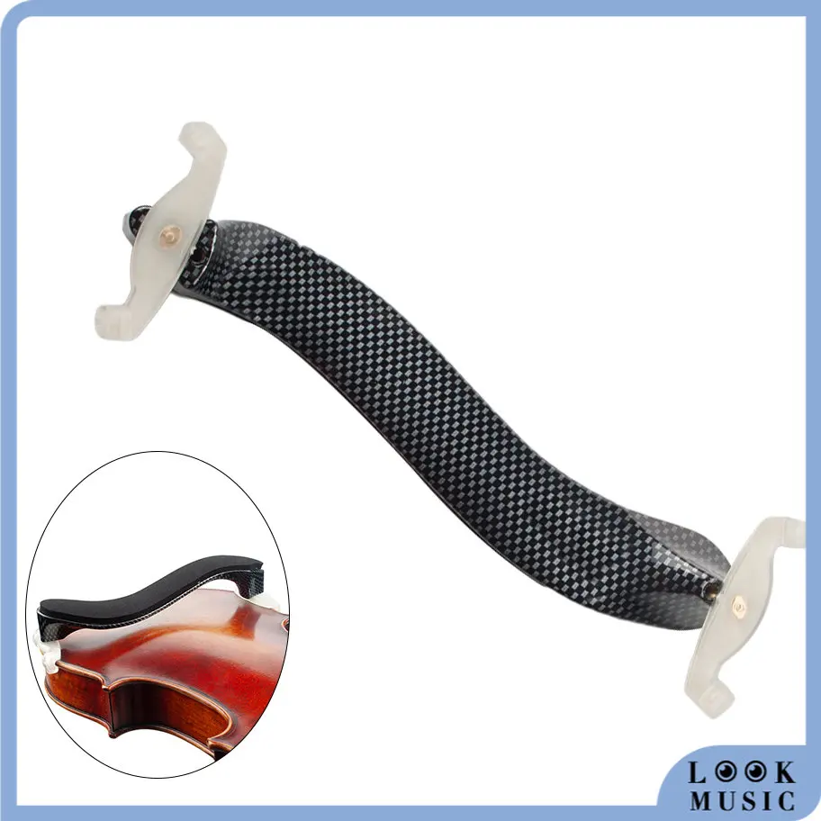 

LOOK Carbon Fiber Veneer Violin Shoulder Rest Adjustable 3/4 4/4 Fiddle Shoulder Rest