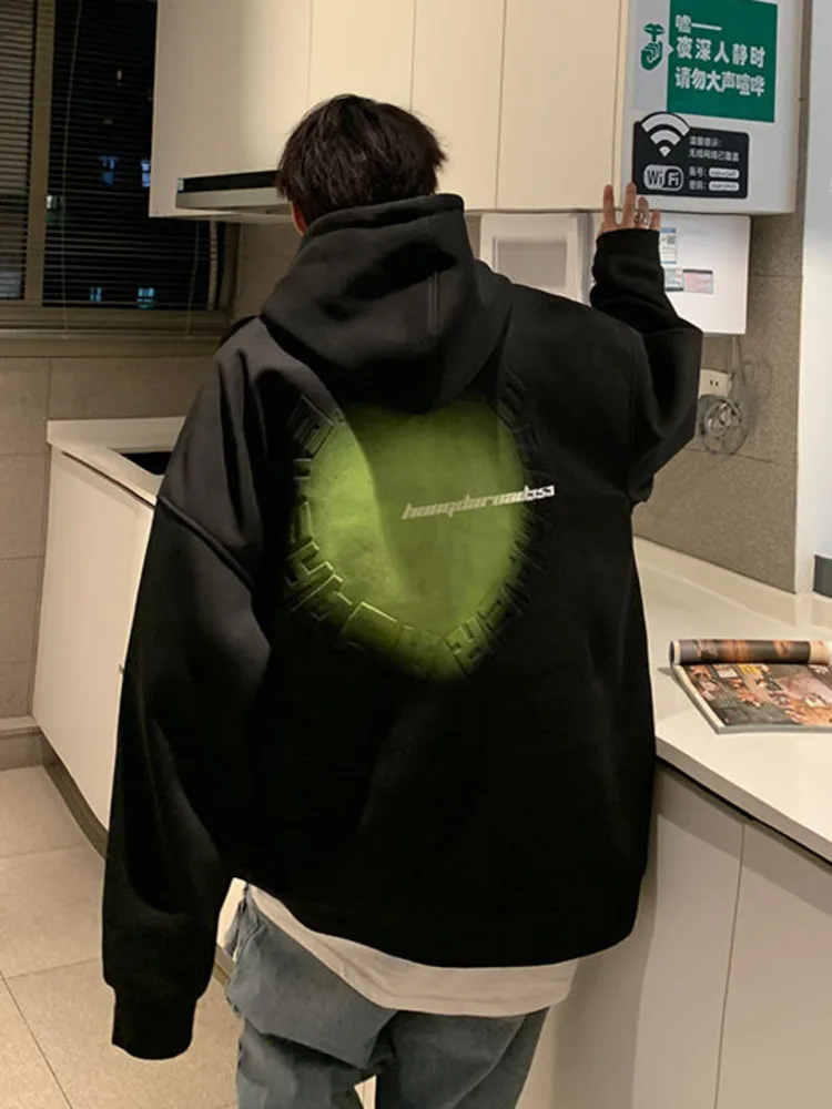 

SYUHGFA 2022 Oversized Men Hoodies Three-dimensional Letter Fashion Male Clothes Streetwear Brand Korean Male Hooded Sweatshirts
